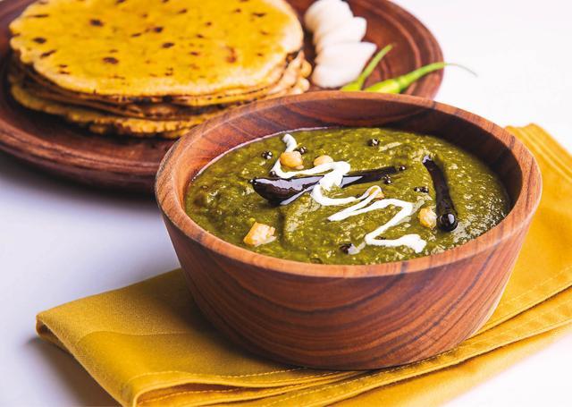 Only sarson in the sarson ka saag-makki ki roti combo is the authentic Punjabi ingredient (Shutterstock)