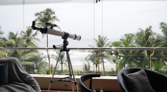 Hrithik’s home overlooks the ocean. Hrithik’s home overlooks the ocean.