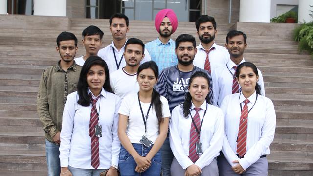 Proud students of Chandigarh University. (Chandigarh University) Proud students of Chandigarh University. (Chandigarh University)