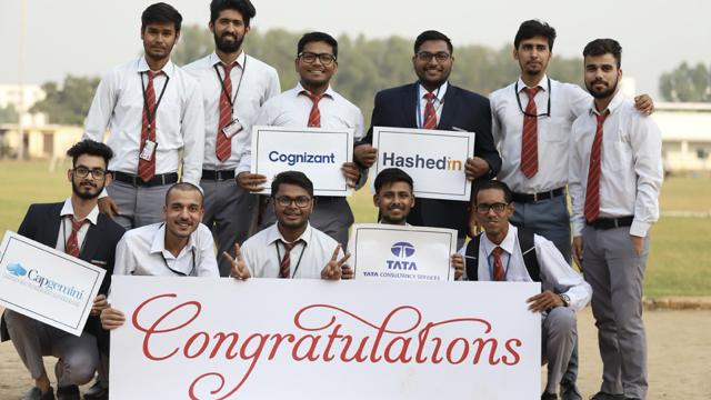 The students are undoubtedly a happy lot, who credited the faculty and hands-on practical learning imparted at the university for their professional success. (Chandigarh University) The students are undoubtedly a happy lot, who credited the faculty and hands-on practical learning imparted at the university for their professional success. (Chandigarh University)