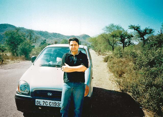 Chef Mehrotra with his first car, a Hyundai i10 Chef Mehrotra with his first car, a Hyundai i10