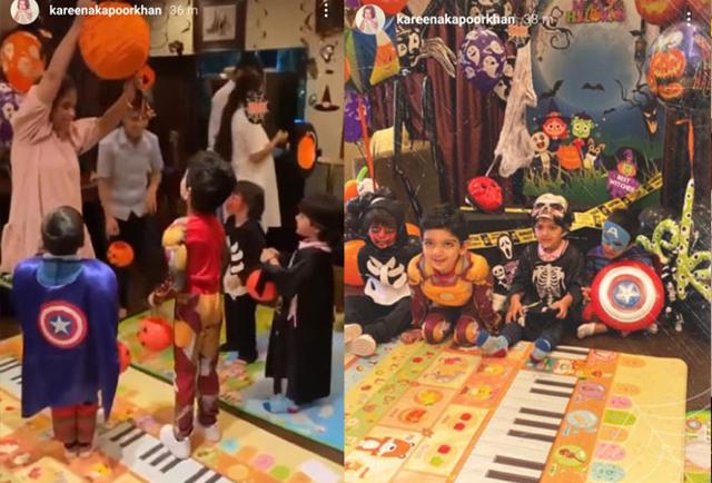 Taimur and friends at the Halloween party. Taimur and friends at the Halloween party.