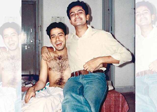 Chef Manish Mehrotra with his college batchmate while he was living at a paying guest accommodation in Mumbai Chef Manish Mehrotra with his college batchmate while he was living at a paying guest accommodation in Mumbai