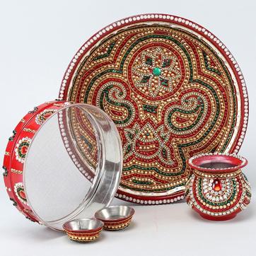 An LED Karwa Chauth thali for those who like it quirky.