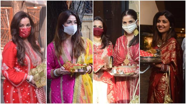 Scenes from outside Sunita Kapoor’s house on Karwa Chauth. (Varinder Chawla) Scenes from outside Sunita Kapoor’s house on Karwa Chauth. (Varinder Chawla)