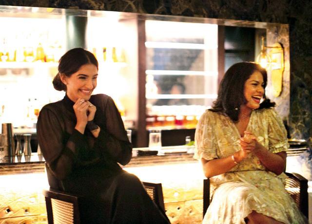 Sonam with Samyukta in splits Sonam with Samyukta in splits