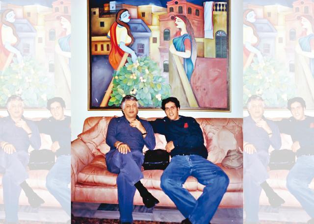 The author with his stepfather Ajit Gulabchand The author with his stepfather Ajit Gulabchand