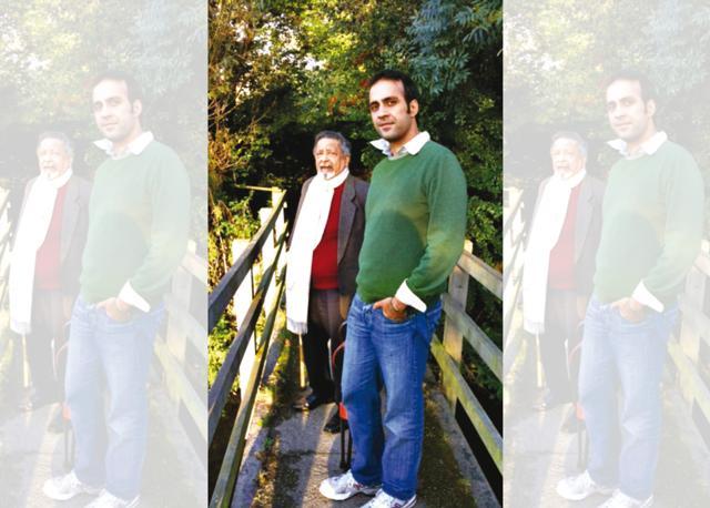 The author with writer VS Naipaul in Wiltshire, England The author with writer VS Naipaul in Wiltshire, England