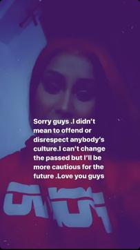 Cardi B apologized through a series of Instagram stories (Instagram) Cardi B apologized through a series of Instagram stories (Instagram)