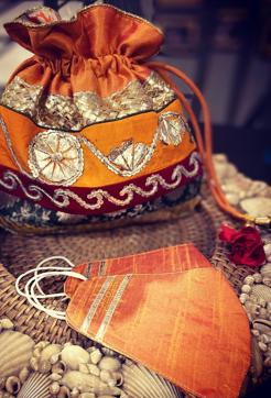 Matching potlis with masks are becoming preferred Diwali gifting items (Photo: Instagram) Matching potlis with masks are becoming preferred Diwali gifting items (Photo: Instagram)
