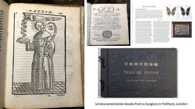 A combination picture shows recovered stolen books in unknown location. (via REUTERS) A combination picture shows recovered stolen books in unknown location. (via REUTERS)
