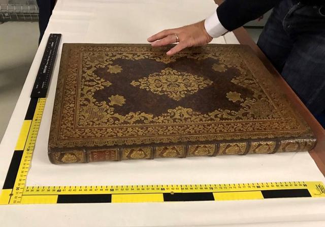 A recovered stolen book is seen in unknown location. (via REUTERS) A recovered stolen book is seen in unknown location. (via REUTERS)
