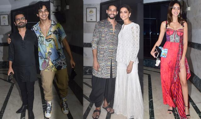 Shakun Batra, Ishaan Khatter, Siddhant Chaturvedi, Deepika Padukone and Ananya Panday at the Diwali bash. Shakun Batra, Ishaan Khatter, Siddhant Chaturvedi, Deepika Padukone and Ananya Panday at the Diwali bash.