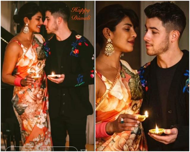 Placeit - Sweatshirt Mockup of a Happy Couple Celebrating Diwali