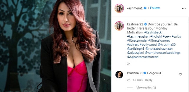 Krushna Abhishek’s comment on Kashmera Shah’s Instagram pic (Instragram/kashmera1)
