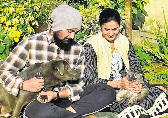 Ramandeep Wazir with his mother, Ranjeet Kaur. He loves his parents, he says, but misses the freedom he had to socialise and live as he pleased in Mumbai. Ramandeep Wazir with his mother, Ranjeet Kaur. He loves his parents, he says, but misses the freedom he had to socialise and live as he pleased in Mumbai.