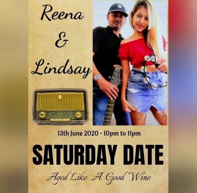 Promo posters for the gigs remind listeners and fans of a simpler era of radio-era song request shows. (Image courtesy Reena & Lindsay) Promo posters for the gigs remind listeners and fans of a simpler era of radio-era song request shows. (Image courtesy Reena & Lindsay)