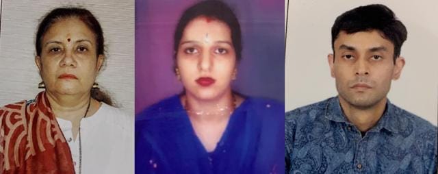 Victims Sunita Sunda, her daughter-in-law Garima Sunda and son Ashish Sunda. Victims Sunita Sunda, her daughter-in-law Garima Sunda and son Ashish Sunda.