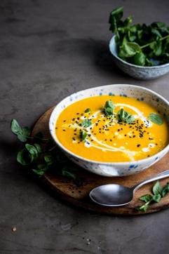 Fresh carrot, ginger and turmeric soup. Fresh carrot, ginger and turmeric soup.