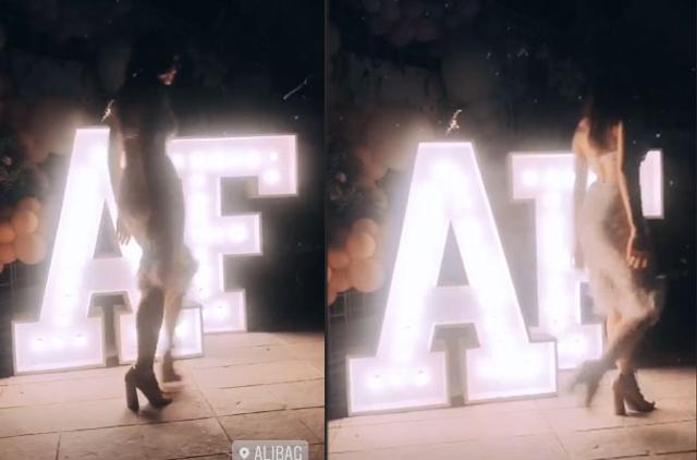 Alaya F during her midnight birthday celebrations. Alaya F during her midnight birthday celebrations.