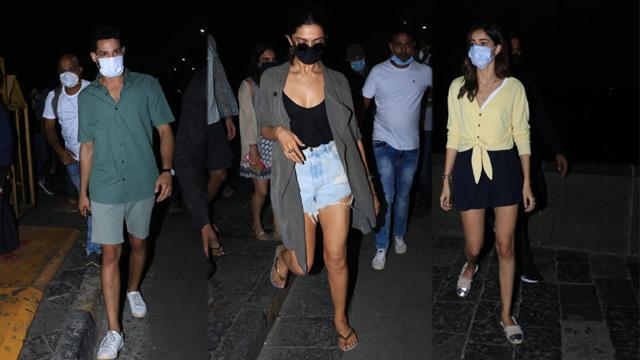 Siddhant Chaturvedi, Deepika Padukone and Ananya Panday at the Gateway of India. (Varinder Chawla) Siddhant Chaturvedi, Deepika Padukone and Ananya Panday at the Gateway of India. (Varinder Chawla)