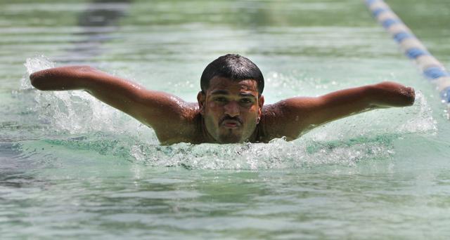 Suyash Jadhav , para swimmer (Photo: Satish Bate / HT) (Hindustan Times)