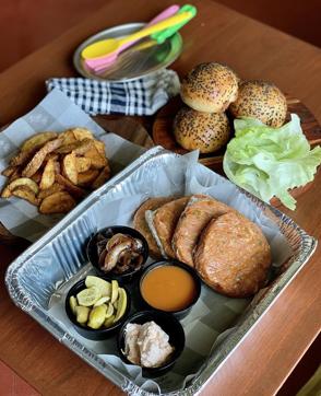 The Kheema Pao Juicy Lucy DIY Kit by O Pedro, Mumbai. The Kheema Pao Juicy Lucy DIY Kit by O Pedro, Mumbai.