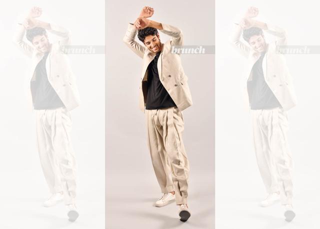 A nice tee and cool sneakers can make a neutral pant-suit pop; Trousers and jacket, Atoka; T-shirt, Zara; shoes, Adidas (Hari Nair) A nice tee and cool sneakers can make a neutral pant-suit pop; Trousers and jacket, Atoka; T-shirt, Zara; shoes, Adidas (Hari Nair)