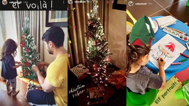 Kunal Kemmu and daughter Inaaya gear up for Christmas. Kunal Kemmu and daughter Inaaya gear up for Christmas.