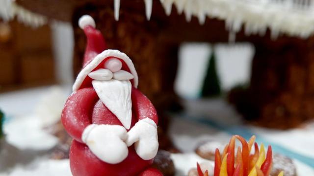 A marzipan Santa Claus is seen during the annual gingerbread baking competition at Arkdes Museum of Architecture and Design in Stockholm. (REUTERS) A marzipan Santa Claus is seen during the annual gingerbread baking competition at Arkdes Museum of Architecture and Design in Stockholm. (REUTERS)