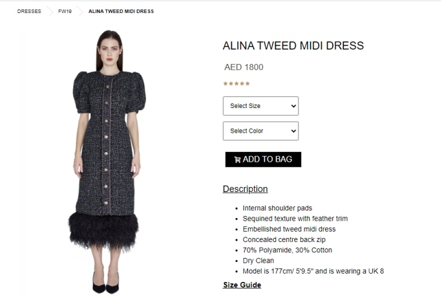 Bhumi Pednekar’s dress is worth Rs 36,136. (saffron-boutique.com)
