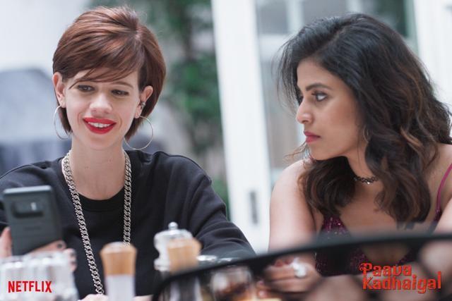 Kalki Koechlin and Anjali in a segment by Vignesh Shivn. Kalki Koechlin and Anjali in a segment by Vignesh Shivn.