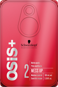Mess up paste by Schwarzkopf, which is ideal to create matt and messy hairstyles is perfect for all hair types Mess up paste by Schwarzkopf, which is ideal to create matt and messy hairstyles is perfect for all hair types