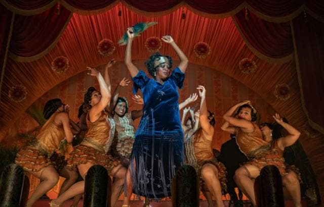 Viola Davis as Ma Rainey, in a still from Netflix’s new film.