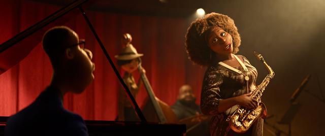This image released by Disney-Pixar shows the character Joe Gardner, voiced by Jamie Foxx, left, and Dorothea Williams, voiced by Angela Bassett, in a scene from the animated film Soul. (AP) This image released by Disney-Pixar shows the character Joe Gardner, voiced by Jamie Foxx, left, and Dorothea Williams, voiced by Angela Bassett, in a scene from the animated film Soul. (AP)