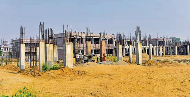 The under-construction government college building in Ludhiana east.