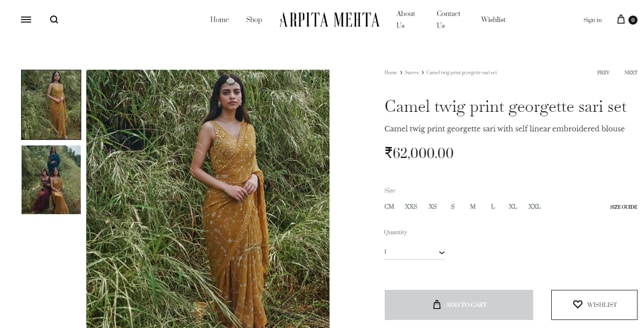 Shraddha KApoor’s saree from Arpita Mehta (arpitamehtaofficial.com)