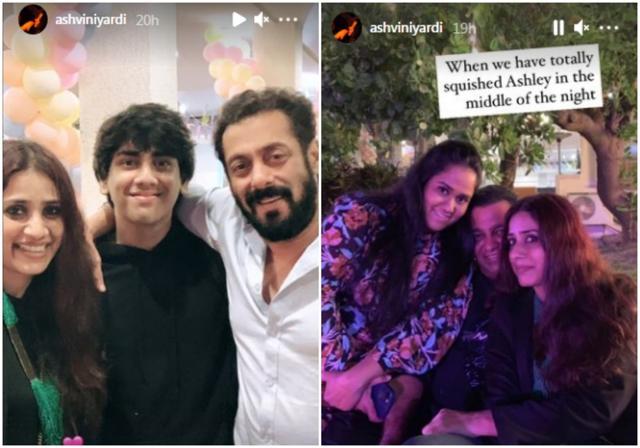 Salman and Arpita pose with producer Ashvini Yardi. Salman and Arpita pose with producer Ashvini Yardi.