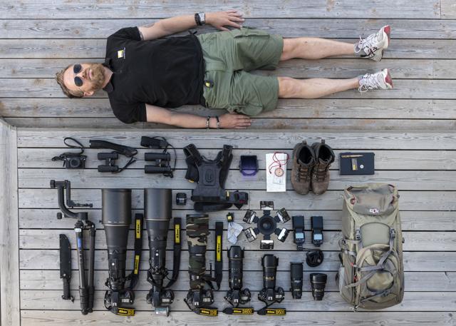 Roger Brendhagen with his photography gear. (Roger Brendhagen)