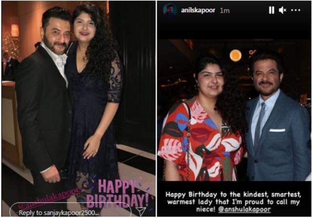 Anshula with her uncles. Anshula with her uncles.