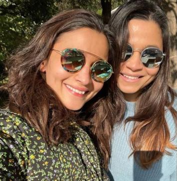 Alia Bhatt with sister Shaheen. Alia Bhatt with sister Shaheen.