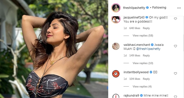 Jacqueline Fernandez and Raj Kundra’s comments on Shilpa’s picture (Instagram/theshilpashetty)
