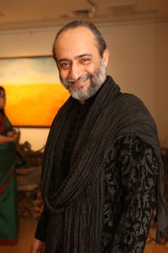 Artist Sanjay Bhattacharyya aims to make artworks that can be sold for charity. (Photo: Prabhas Roy/HT)