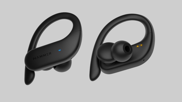 Bluetooth Earbuds by Hammer have a secure grip and fall-free design Bluetooth Earbuds by Hammer have a secure grip and fall-free design