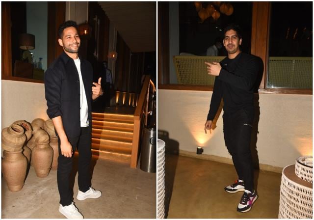 Siddhant Chaturvedi and Ayan Mukerji at the bash. Siddhant Chaturvedi and Ayan Mukerji at the bash.