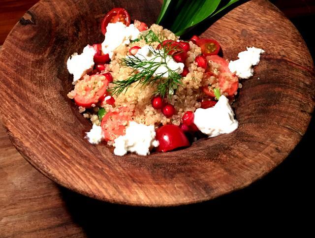 Informal - Quinoa salad with pickled radishes.