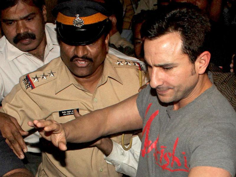 Saif Ali Khan In Torn Shirt Post Brawl Hindustan Times