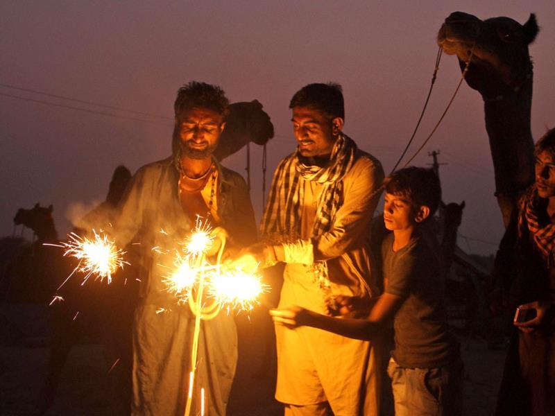 Experience the enchanting and spiritual Diwali celebrations in Pushkar.(PTI photo)