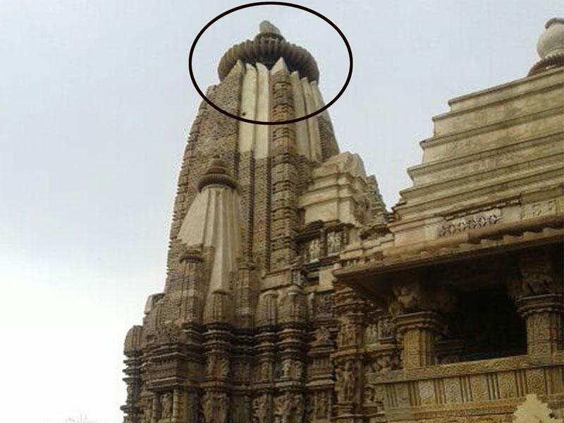 Lightning strikes heritage site in Khajuraho, damages temple