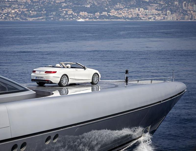 superyacht with helipad